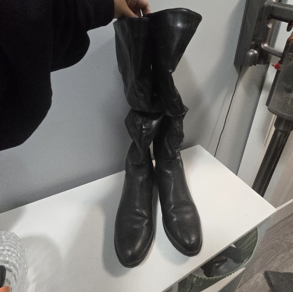 Black tall boots